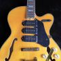 Custom Golden Jazz Electric Guitar in Yellow 