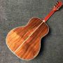Custom Alalone Flower Inlays Ebony Fingerboard AAAA All Solid KOA Wood OOO Style 45AA Acoustic Guitar 