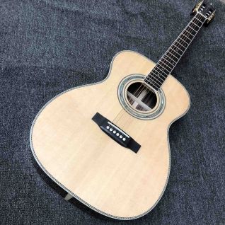 Custom Grand OM Body Classic Acoustic Guitar Solid Spruce Top