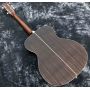 Custom Solid Sikta Spruce Top Rosewood Back Side OM Abalone Acoustic Guitar Herringbone Binding