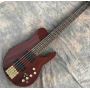 Custom 5 String Bass Elm Body Fingerboard Inlay Acoustic Steel String Guitar Bass