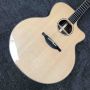 Custom 43 Inch Jumbo Body LOWDEN Style Acoustic Guitar Solid Spruce Wood Ebony Fingerboard High Quality Cutaway Electric Acoustic Guitar