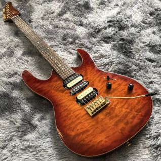 Custom Burst Flamed Maple Top Suhr Style Electric Guitar in Sunburst Color Immediately Shipment