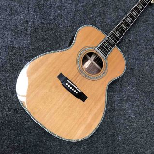 Custom Solid Cedar Top OM Body 45c Acoustic Guitar