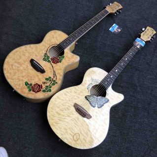 Custom LUNA Style Acoustic Guitar ROSEWOOD Design