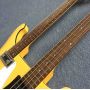 Custom Shop 4080 Double Neck Geddy Lee Yellow 4 Strings Bass 612 Strings Option Guitar