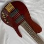 Custom Grand Neck Through Body Maple with Elm 5 Strings Bass Guitar Gold Hardware