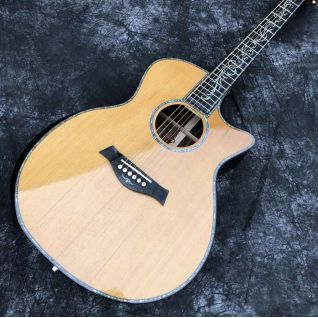 Custom 40 Inch Solid Cedar Top PS14 Acoustic Guitar Cocobolo Back Sides Abalone Ebony Fingerboard Guitar