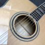Custom Grand GJ200FR Acoustic Guitar Red Flamed Maple Wood Back Side Abalone Binding 550A Soundhole Pickup in Natural
