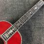 Custom OOO45 Solid Spruce Top Acoustic Guitar in Red