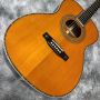 Custom 40 Inch OM Body Acoustic Guitar in Yellow Abalone Binding