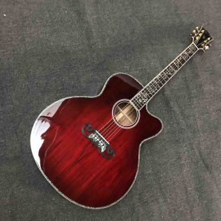 Custom 43 Inch Jumbo Cutaway AAAAA All SOLID KOA Acoustic Guitar
