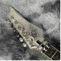Custom Black Electric Guitar With Metal Pickguard Floyd Rose Bridge Chrome Hardware Tree of Life Inlay Can be customized