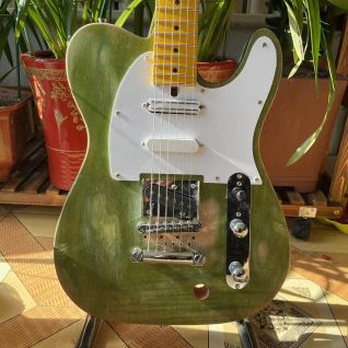 IN STOCK Custom Grand TPP Francis Rossi Status Quo Tribute Relic Electric Guitar in Green Color
