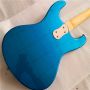 Custom Mosrite Ventures Style Electric Guitar in Blue Color with Big B500 Tremolo Bridge