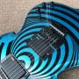 Custom Special-Shaped Wylde Audio Electric Guitar with Blue Stripe