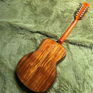Custom 12 Strings Cutaway Solid KOA Top Acoustic Guitar
