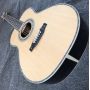 Custom OM Abalone Binding Round Body Classic Acoustic Guitar Solid Top