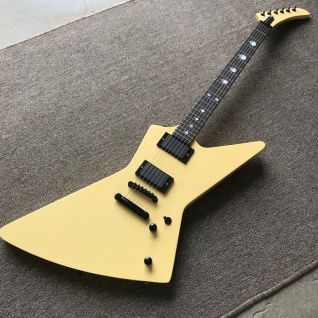Custom Irregular Body Shape Electric Guitar in Yellow Painting Accept OEM
