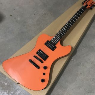 Custom NON-regular Shape Electric Guitar in Orange Color Rosewood Fingerboard Bass Guitar
