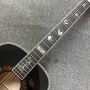 Custom Solid Spruce Top Ebony Fingerboard Real Abalone Shell Binding Inlay 40 Inches Flamed Maple B side Acoustic Guitar