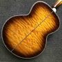 Custom Tobacco Color Flamed Maple Back Side Abalone Binding Jumbo Acoustic Guitar