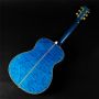Custom Quilted Maple Back Side Solid Spruce Top Acoustic Guitar Ebony Fingerboard