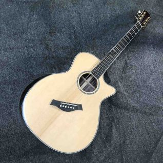 Custom Handcrafted Acoustic Guitar Fanned Frets Bridge Ebony Fingerboard