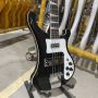 Custom Ricken 4003 Bass Electric Guitar Bass in Black Color with Chrome Hardware