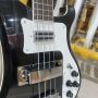 Custom Ricken 4003 Bass Electric Guitar Bass in Black Color with Chrome Hardware