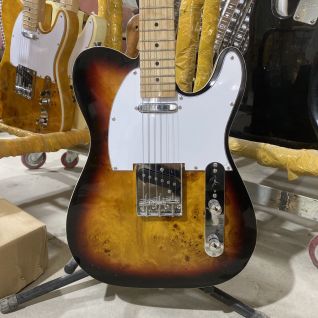 Custom Tel Electric Guitar Maple Top in Vintage Sunburst Color with Chrome Hardware