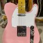 Custom Grand Tele Electric Guitar with Maple Fingerboard in Pink Color and Chrome Hardware