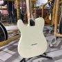 Custom Tele Electric Guitar in Cream White Color with Maple Fingerboard and Chrome Hardware White Pickguard