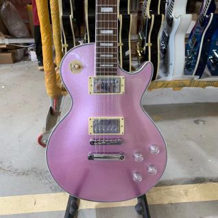 Custom Grand LP Custom Electric Guitar Metallic Pink with Chrome Hardware