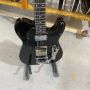 Custom Grand Tele Electric Guitar in Black with Chrome Hardware and Bigsby High Quality Guitar