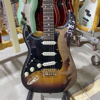 Custom Grand Left Hand SRV Version Relic Vintage Electric Guitar