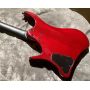 Custom Natural Maple Top Headless Electric Guitar in Red Color 