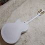 Custom Hollow Body white Jazz Gret Electric Guitar in White Color