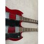 Custom JimmyPage Double Neck 6+12 Electric Guitar G 1275 Model Electric Guitar in Wine Red