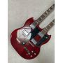 Custom JimmyPage Double Neck 6+12 Electric Guitar G 1275 Model Electric Guitar in Wine Red