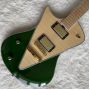 Custom Left Handed Music Style Flamed Maple Top Electric Guitar in Green Color