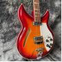 Custom 12 Strings 381 Electric Guitar Cherry Sunburst Color, Body Top & Back with Flamed Maple R shape Tailpiece