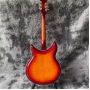 Custom 12 Strings 381 Electric Guitar Cherry Sunburst Color, Body Top & Back with Flamed Maple R shape Tailpiece