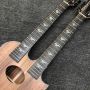 Custom Ritchie Sambora Model 6/12 Strings KOA Wood Double Neck Acoustic Guitar Solid KOA 6+12 Strings Acoustic Guitar in Matte Finishing with Ebony Fingerboard