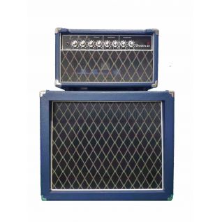 Custom Overdrive Grand Amp with 112 Cabinet V30 Speaker in Blue Brown Tolex
