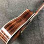 Custom AAAA All Solid Cocobolo Wood Dreadnought Body 28AA Fancy Abalone Sunburst Acoustic Electric Guitar