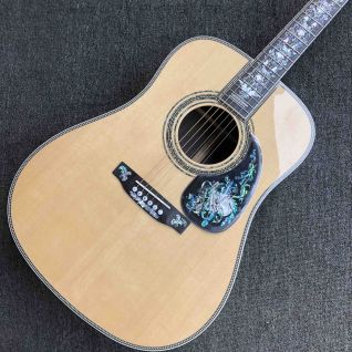 Custom Handmade Aaaaa All Solid Rosewood Wood Dreadnought Folk Acoustic Guitar Super Deluxe Superior D100 Guitar