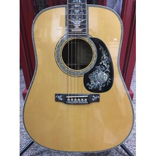 Custom Grand Solid Adirondack Top AAAAA All Solid Brazil Cocobolo India Rosewood Back Side Vintage D Dreadnought D100A Acoustic Guitar Deluxe Full Abalone Professional Acoustic Guitar