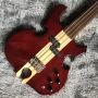 Custom 4 Strings Fretless Neck Through Body Cut-out Bottom Electric Bass Guitar