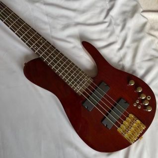 Custom Grand Buttle Fly Style Bass 5 Strings Neck Through Body Electric Bass Guitar